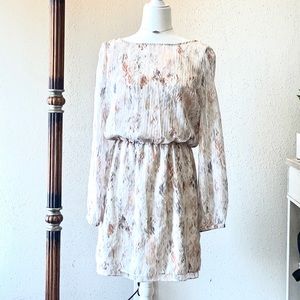 Multi-color Dress with Sheer Arms